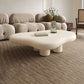 4 Legs Geometric Coffee Table Contemporary Manufactured Wood Cocktail Table Off-White Clearhalo 'Coffee & Accent Tables' 'Coffee Tables' 'coffee_tables' 'furn' 'furn_coffee_tables' 'Furniture' 'Living Room Furniture' 7131499