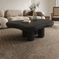 4 Legs Geometric Coffee Table Contemporary Manufactured Wood Cocktail Table Black Clearhalo 'Coffee & Accent Tables' 'Coffee Tables' 'coffee_tables' 'furn' 'furn_coffee_tables' 'Furniture' 'Living Room Furniture' 7131501