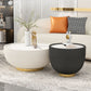 Moderne stijl ronde salontafel Stone Top koffiecocktailtafel
