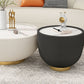 Moderne stijl ronde salontafel Stone Top koffiecocktailtafel