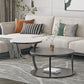 Contemporary Coffee Table Round Stone Top Extendable Coffee Cocktail Table Clearhalo 'Coffee & Accent Tables' 'Coffee Tables' 'coffee_tables' 'furn' 'furn_coffee_tables' 'Furniture' 'Living Room Furniture' 7131655