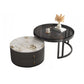 Round Nesting Coffee Table Set Frame Modern Storage Coffee Table Pandora Black Clearhalo 'Coffee & Accent Tables' 'Coffee Tables' 'coffee_tables' 'furn' 'furn_coffee_tables' 'Furniture' 'Living Room Furniture' 7131701