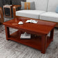 Contemporary Solid Wood Coffee Table Rectangle 4 Legs Coffee Cocktail Table Clearhalo 'Coffee & Accent Tables' 'Coffee Tables' 'coffee_tables' 'furn' 'furn_coffee_tables' 'Furniture' 'Living Room Furniture' 7131738