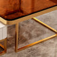 Glam Frame Coffee Table Slate/Glass Top Coffee Cocktail Table with Drawers Clearhalo 'Coffee & Accent Tables' 'Coffee Tables' 'coffee_tables' 'furn' 'furn_coffee_tables' 'Furniture' 'Living Room Furniture' 7131870