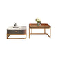 Modern 2 Nesting Glass Coffee Table Set Steel Frame Base 1 - Drawer Cocktail Table Clearhalo 'Coffee & Accent Tables' 'Coffee Tables' 'coffee_tables' 'furn' 'furn_coffee_tables' 'Furniture' 'Living Room Furniture' 7131914