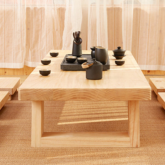 4 Legs Coffee Table Contemporary Rectangle Solid Wood Coffee Cocktail Table Clearhalo 'Coffee & Accent Tables' 'Coffee Tables' 'coffee_tables' 'furn' 'furn_coffee_tables' 'Furniture' 'Living Room Furniture' 7131930