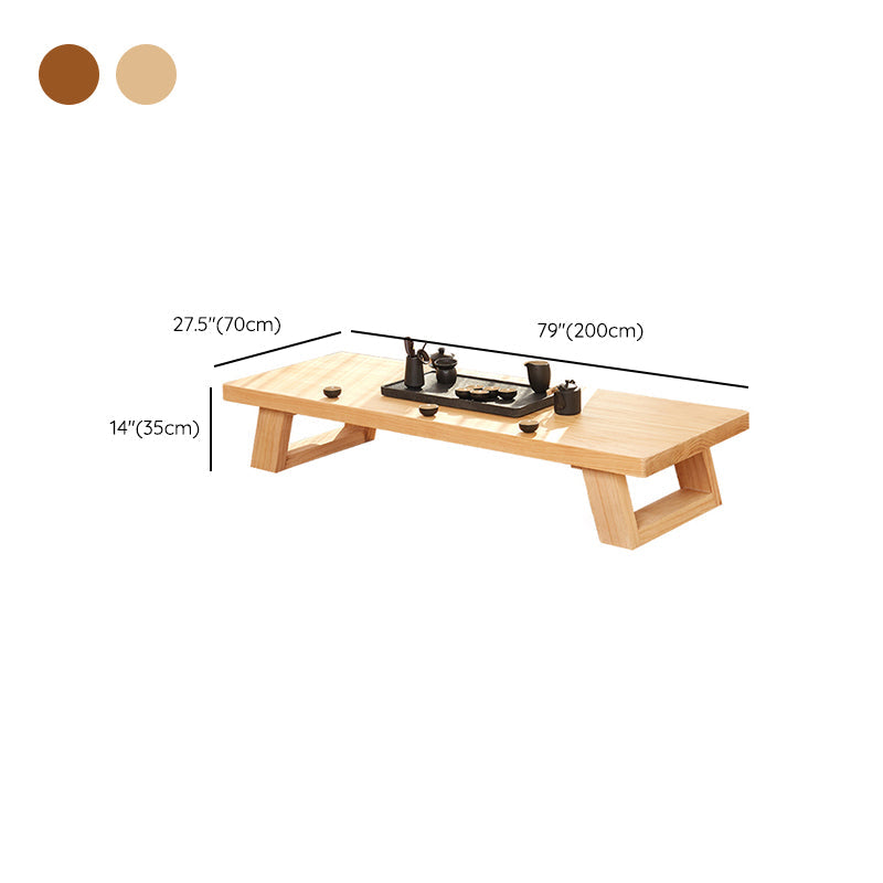 4 Legs Coffee Table Contemporary Rectangle Solid Wood Coffee Cocktail Table Clearhalo 'Coffee & Accent Tables' 'Coffee Tables' 'coffee_tables' 'furn' 'furn_coffee_tables' 'Furniture' 'Living Room Furniture' 7131943
