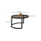 Modern 2 Nesting Coffee Table Set 31.5" W Glass & Wood Cocktail Table with Storage Clearhalo 'Coffee & Accent Tables' 'Coffee Tables' 'coffee_tables' 'furn' 'furn_coffee_tables' 'Furniture' 'Living Room Furniture' 7131967