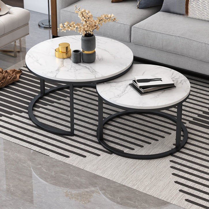 Frame Cocktail Table Slate Top Coffee or End Table with Storage Drawers