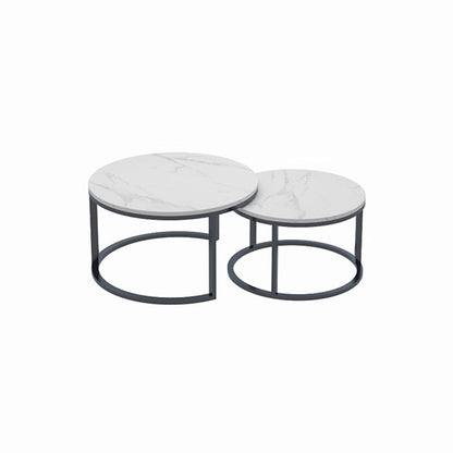 Frame Cocktail Table Slate Top Coffee or End Table with Storage Drawers