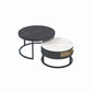 Frame Cocktail Table Slate Top Coffee or End Table with Storage Drawers