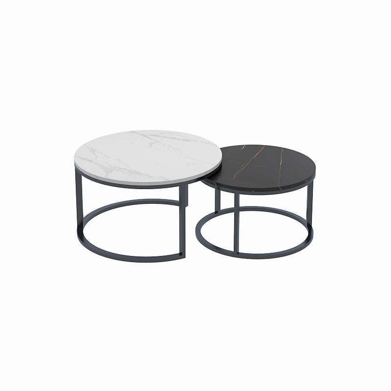 Frame Cocktail Table Slate Top Coffee or End Table with Storage Drawers