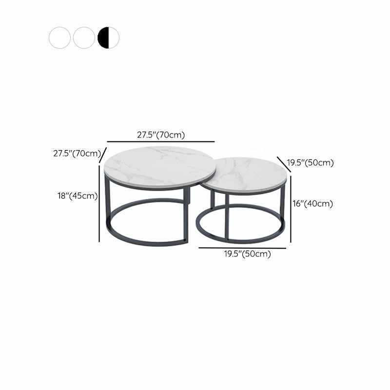 Frame Cocktail Table Slate Top Coffee or End Table with Storage Drawers