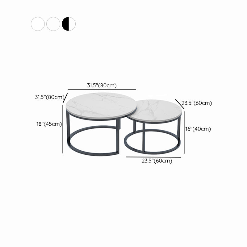 Frame Cocktail Table Slate Top Coffee or End Table with Storage Drawers