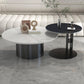 Pedestal Cocktail Table Contemporary Slate Top Coffee or End Table