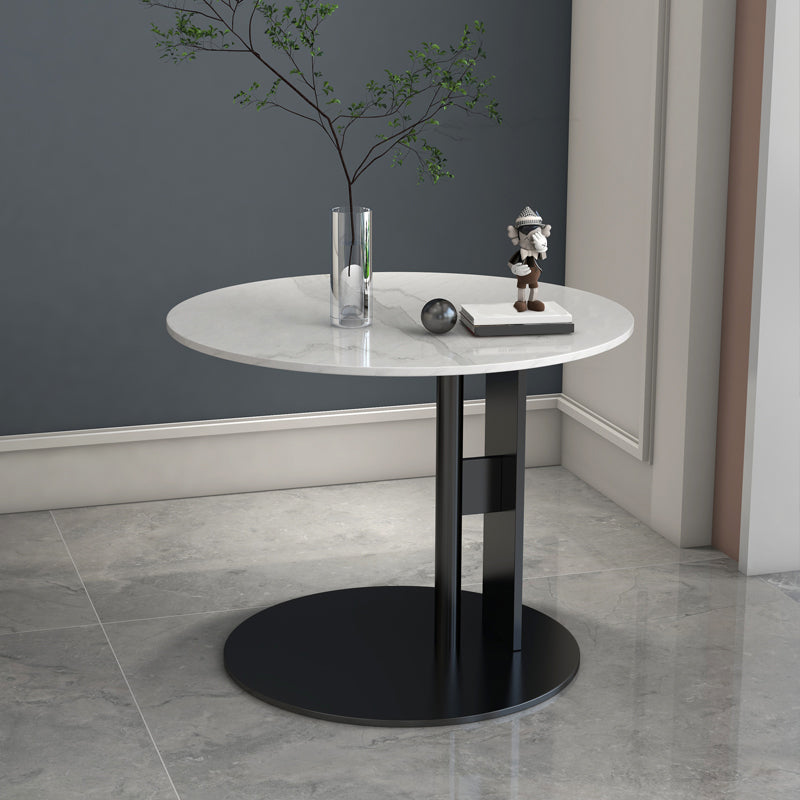 Pedestal Cocktail Table Contemporary Slate Top Coffee or End Table