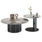 Pedestal Cocktail Table Contemporary Slate Top Coffee or End Table