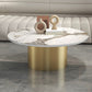 Pedestal Cocktail Table Contemporary Slate Top Coffee or End Table