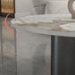 Pedestal Cocktail Table Contemporary Slate Top Coffee or End Table