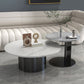Pedestal Cocktail Table Contemporary Slate Top Coffee or End Table