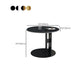 Pedestal Cocktail Table Contemporary Slate Top Coffee or End Table