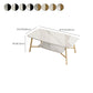Table basse rectangulaire en ardoise, 4 pieds, 1 table de cocktail simple avec étagère de rangement