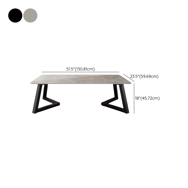Tables de regroupement à tréteaux Table basse ou table de bout géométrique rectangulaire en ardoise