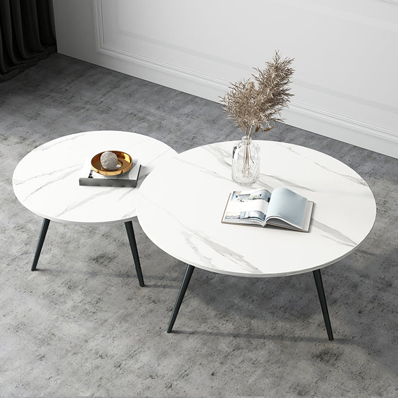 Slate Coffee Table Set Contemporary 4 Legs Coffee Cocktail Table Clearhalo 'Coffee & Accent Tables' 'Coffee Tables' 'coffee_tables' 'furn' 'furn_coffee_tables' 'Furniture' 'Living Room Furniture' 7132101