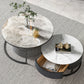 Round Nesting Coffee Table Set Frame Modern Coffee Table with Storage Clearhalo 'Coffee & Accent Tables' 'Coffee Tables' 'coffee_tables' 'furn' 'furn_coffee_tables' 'Furniture' 'Living Room Furniture' 7132207