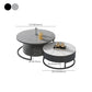 Round Nesting Coffee Table Set Frame Modern Coffee Table with Storage Clearhalo 'Coffee & Accent Tables' 'Coffee Tables' 'coffee_tables' 'furn' 'furn_coffee_tables' 'Furniture' 'Living Room Furniture' 7132210