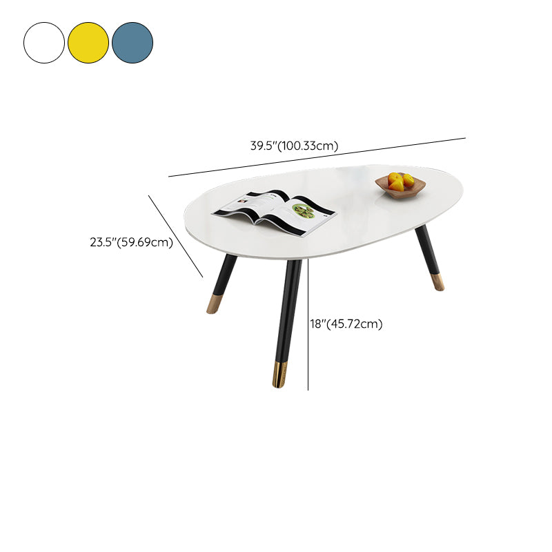 Ensemble de table basse contemporaine sans table basse en bois à 3 pieds pénibles