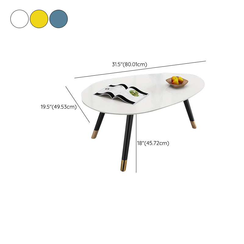 Ensemble de table basse contemporaine sans table basse en bois à 3 pieds pénibles