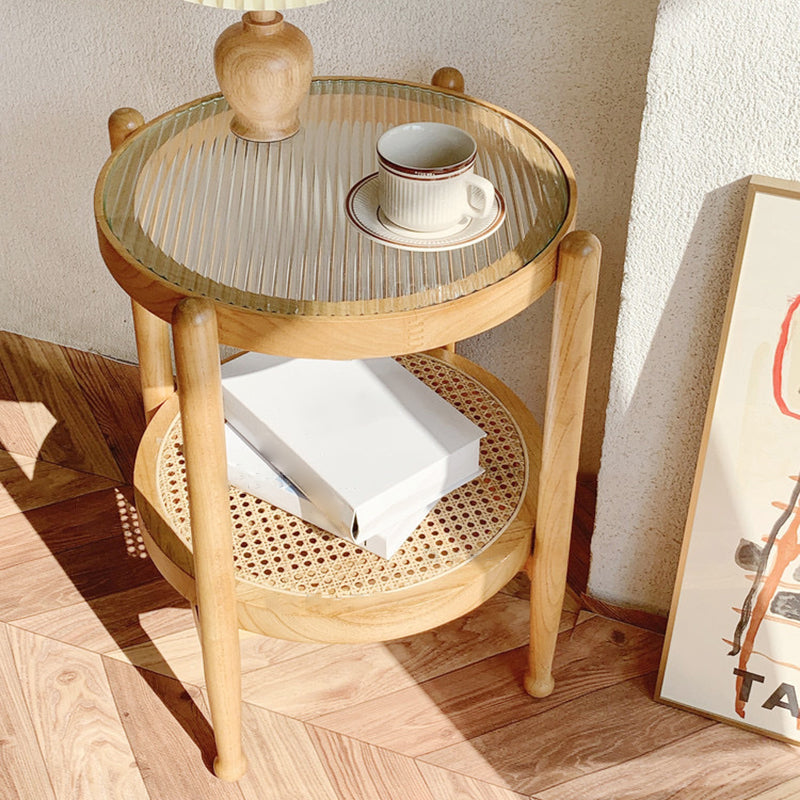 4 Legs Tropical Glass Coffee Table No Distressing Bunching Tables with Shelf Clearhalo 'Coffee & Accent Tables' 'Coffee Tables' 'coffee_tables' 'furn' 'furn_coffee_tables' 'Furniture' 'Living Room Furniture' 7132259