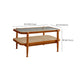 4 Legs Tropical Glass Coffee Table No Distressing Bunching Tables with Shelf Clearhalo 'Coffee & Accent Tables' 'Coffee Tables' 'coffee_tables' 'furn' 'furn_coffee_tables' 'Furniture' 'Living Room Furniture' 7132289