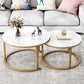 Table basse gigogne ronde en ardoise Frame 2 pièces