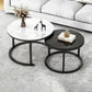 Table basse gigogne ronde en ardoise Frame 2 pièces
