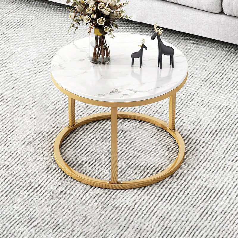 Table basse gigogne ronde en ardoise Frame 2 pièces