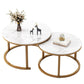 Table basse gigogne ronde en ardoise Frame 2 pièces