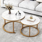 Table basse gigogne ronde en ardoise Frame 2 pièces