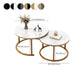 Table basse gigogne ronde en ardoise Frame 2 pièces