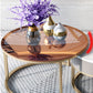 No Distressing Round Coffee Table Frame Nesting Coffee Table Set with Drawer Clearhalo 'Coffee & Accent Tables' 'Coffee Tables' 'coffee_tables' 'furn' 'furn_coffee_tables' 'Furniture' 'Living Room Furniture' 7132483