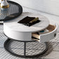 No Distressing Round Coffee Table Frame Nesting Coffee Table Set with Drawer Clearhalo 'Coffee & Accent Tables' 'Coffee Tables' 'coffee_tables' 'furn' 'furn_coffee_tables' 'Furniture' 'Living Room Furniture' 7132485