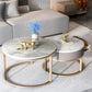 Slate Round Frame Coffee Table Modern Nesting Coffee Table Set with Drawer Clearhalo 'Coffee & Accent Tables' 'Coffee Tables' 'coffee_tables' 'furn' 'furn_coffee_tables' 'Furniture' 'Living Room Furniture' 7132532