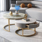 Slate Round Frame Coffee Table Modern Nesting Coffee Table Set with Drawer Clearhalo 'Coffee & Accent Tables' 'Coffee Tables' 'coffee_tables' 'furn' 'furn_coffee_tables' 'Furniture' 'Living Room Furniture' 7132533