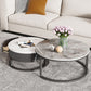 Slate Round Frame Coffee Table Modern Nesting Coffee Table Set with Drawer Clearhalo 'Coffee & Accent Tables' 'Coffee Tables' 'coffee_tables' 'furn' 'furn_coffee_tables' 'Furniture' 'Living Room Furniture' 7132548
