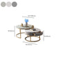 Slate Round Frame Coffee Table Modern Nesting Coffee Table Set with Drawer Clearhalo 'Coffee & Accent Tables' 'Coffee Tables' 'coffee_tables' 'furn' 'furn_coffee_tables' 'Furniture' 'Living Room Furniture' 7132553