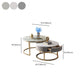 Slate Round Frame Coffee Table Modern Nesting Coffee Table Set with Drawer Clearhalo 'Coffee & Accent Tables' 'Coffee Tables' 'coffee_tables' 'furn' 'furn_coffee_tables' 'Furniture' 'Living Room Furniture' 7132555