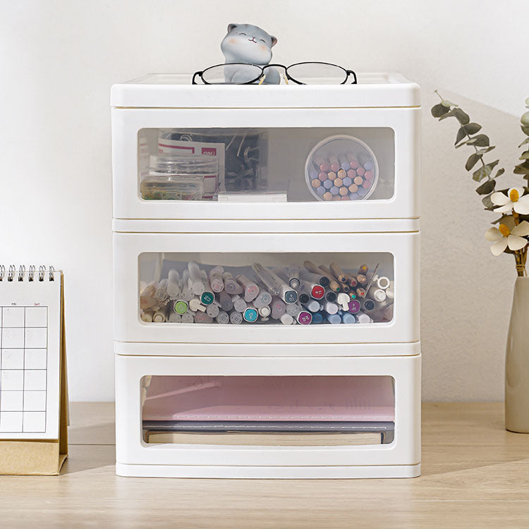 Archivo vertical moderno Babyet de color sólido Archivo de plástico con cajones