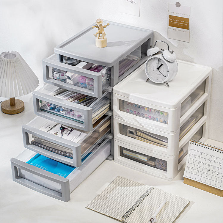 Archivo vertical moderno Babyet de color sólido Archivo de plástico con cajones