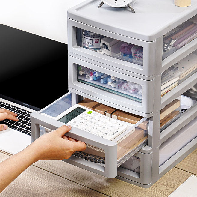 Archivo vertical moderno Babyet de color sólido Archivo de plástico con cajones